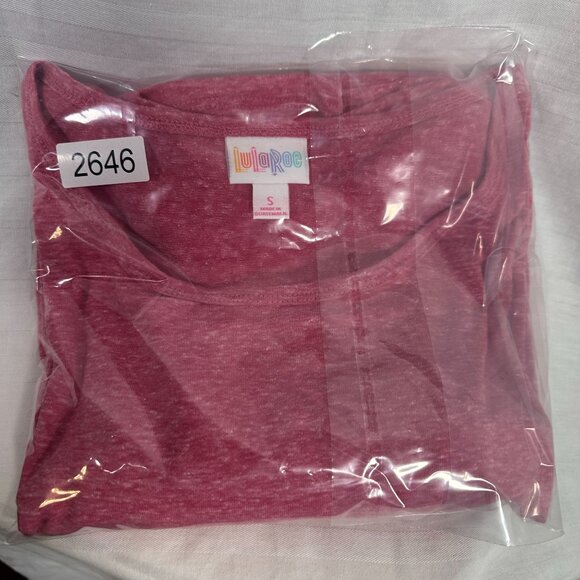 LuLaRoe IRMA Coral Pink White Heathered Very SOFT Hi-Low Tunic Top Shirt SMALL S - Picture 6 of 6